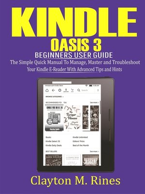 cover image of Kindle Oasis 3 Beginners User Guide